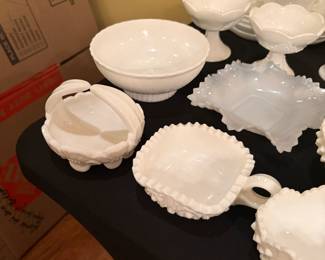 Vintage Fenton hob nail items 