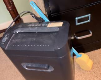 2 drawer File cabinet & shredder