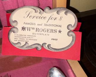 WM Rogers silver plate service for 8 