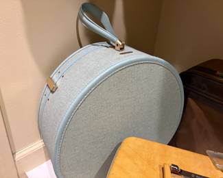 Master bedroom closet - hat box suitcase 