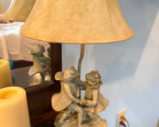 Master bedroom - vintage “Frogs Dancing” lamp - 1 of 2