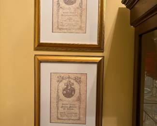 Pictures - 2 on either side of curio cabinet - @ entrance - these pictures are in right side of curio cabinet 