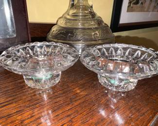 Ornate glass bowls 