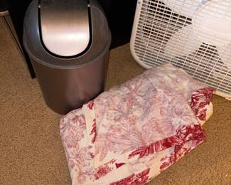Fan & wastebasket