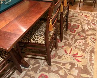 Close up of dining table & chairs 