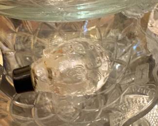 Entrance hallway - items in Curio Cabinet- 
Punch bowl