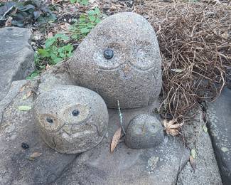 Cute rocks in courtyard
