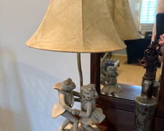 Master bedroom -  2nd vintage frog lamp 