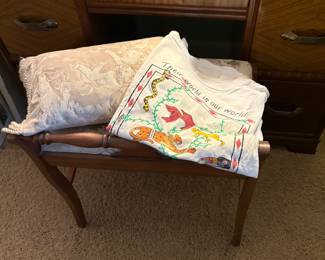 Bedroom - stool to dresser - pillow & pillow cover