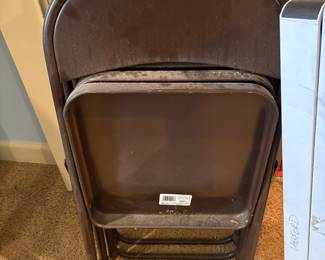 Master bedroom - set of 4 folding metal chairs