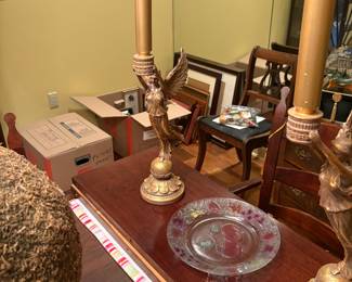 One of 2 angel candleholders. 