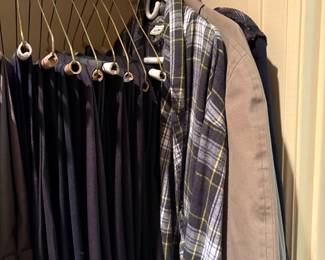 Master bedroom closet - Slacks & jackets