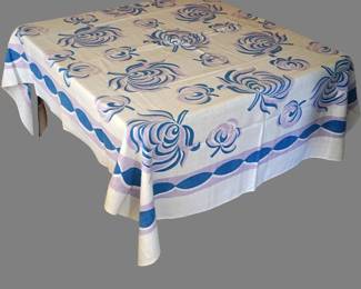 3892 Blue Lavender Tablecloth