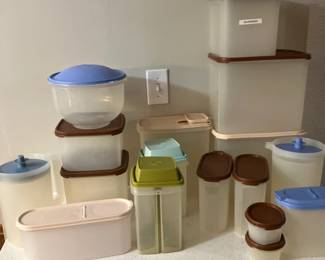 Large collection of Tupperware