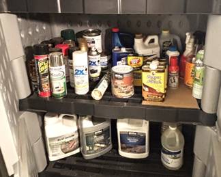 Misc. paints and car care products.