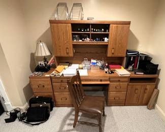 Office furniture and supplies.