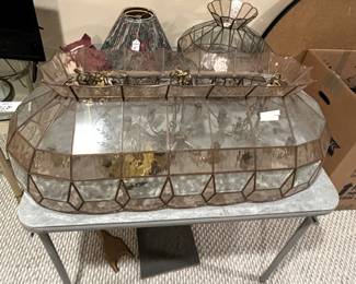 Glass light fixture.