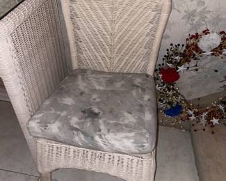 Wicker Vanity W/ Chair