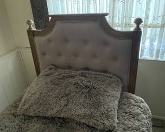 Twin Bed W/ Upholstered Headboard