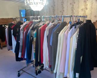 FABULOUS Clothing Collection Featuring Many Vintage Pieces From The 1980s Like.....Western Wear, Velvet Smoking Jackets, Corduroy Pants, Colorful Pant Suits, Snakeskin Sweaters, Rhinestoned & Bedazzled Blazers, Bell Bottom Dresses, Etc.