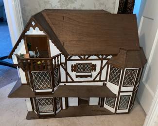 HUGE Vintage Doll House W/ Furniture