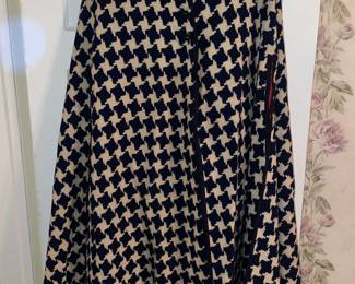 AMAZING Vintage Houndstooth Cape W/ Matching Skirt!