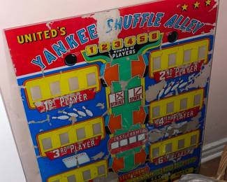 Yankee Shuffle Alley Pinball Machine Glass Panel