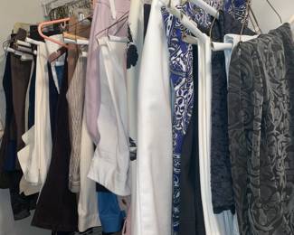 FABULOUS Clothing Collection Featuring Many Vintage Pieces From The 1980s Like.....Western Wear, Velvet Smoking Jackets, Corduroy Pants, Colorful Pant Suits, Snakeskin Sweaters, Rhinestoned & Bedazzled Blazers, Bell Bottom Dresses, Etc.