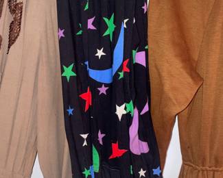 FABULOUS Clothing Collection Featuring Many Vintage Pieces From The 1980s Like.....Western Wear, Velvet Smoking Jackets, Corduroy Pants, Colorful Pant Suits, Snakeskin Sweaters, Rhinestoned & Bedazzled Blazers, Bell Bottom Dresses, Etc.