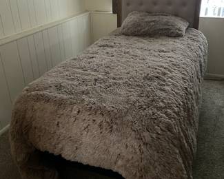 Twin Bed W/ Upholstered Headboard