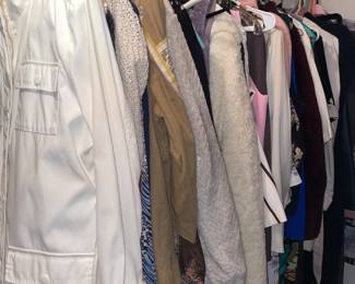 FABULOUS Clothing Collection Featuring Many Vintage Pieces From The 1980s Like.....Western Wear, Velvet Smoking Jackets, Corduroy Pants, Colorful Pant Suits, Snakeskin Sweaters, Rhinestoned & Bedazzled Blazers, Bell Bottom Dresses, Etc.