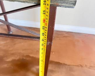 Wrought Iron and Slate Side Tables