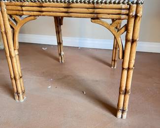 Bamboo Style Upholstered Chair