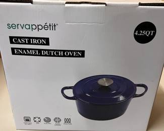 French Enamel Cast Iron Pot4.25 Qt. New