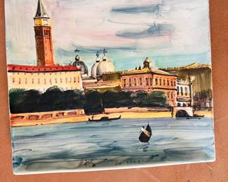 Italian Painted Ceramic Plate