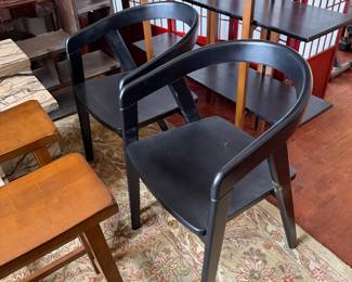 Studio Mcgee two modern black chairs