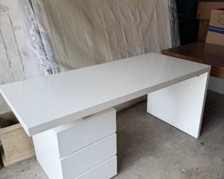 White modern desk