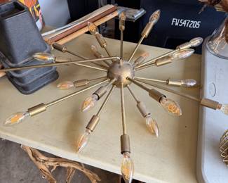 Mid-century modern Sputnick chandelier vintage light