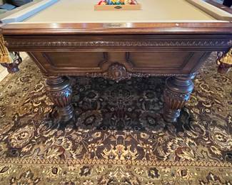 Renaissance 9' pool table. "Custom Originals by Charles A. Porter"
