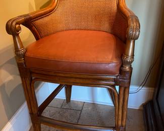 Ethan Allen barstool. 30" height seat, back height 44" (2 available)