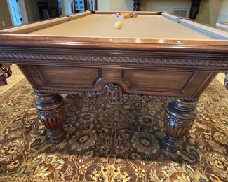 Renaissance 9' pool table. "Custom Originals by Charles A. Porter"