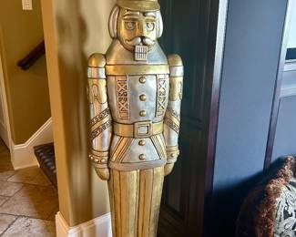 5 ft tall gold soldier/nutcracker