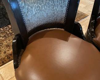 close detail of 29" tall barstool by Marge Carson