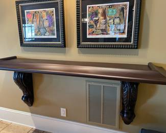 wall shelf or counter bar 79" long x 19" deep