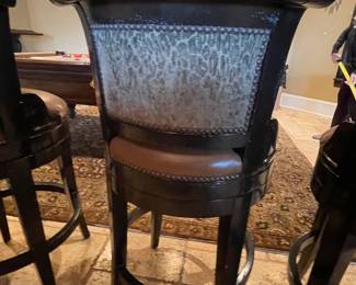 close detail of 29" tall barstool by Marge Carson