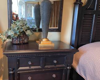 Tommy Bahama night stand, John-Richard lamp, & mirror
