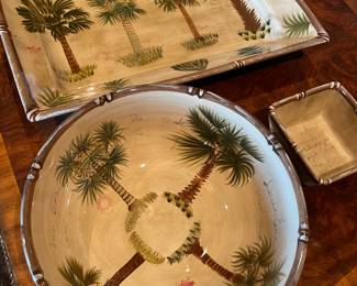 Bora Bora hand painted serving pieces