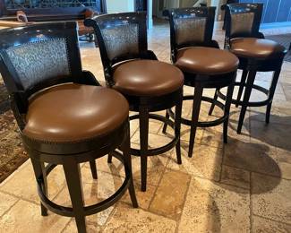 Four 29" tall barstools by Marge Carson (priced individually)