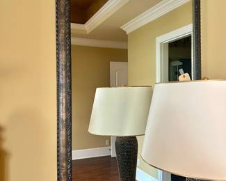 Two large matching mirrors & 2 matching lamps by Bradburn Home