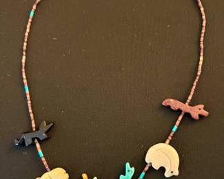 Native American fetish necklace